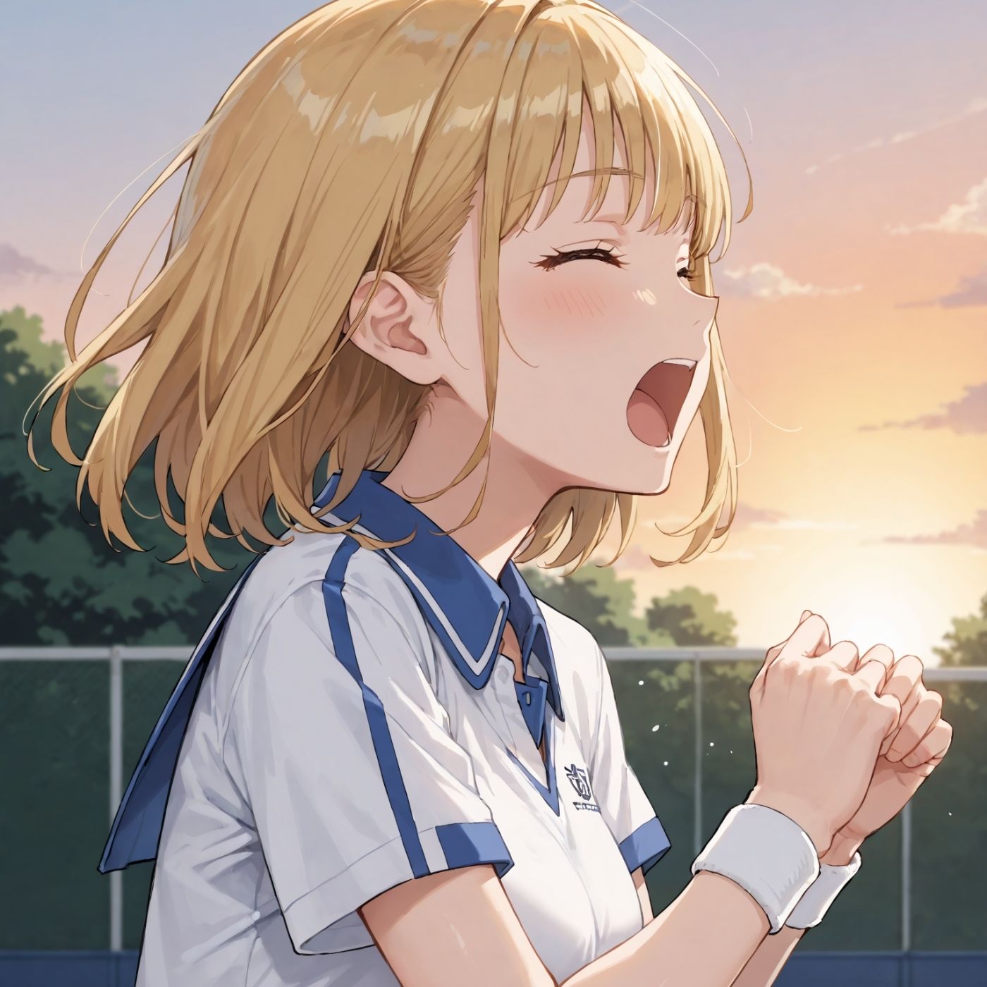 学園性活!ユニフォームに滲む汗 テニス部の本気がエロい2【汗かく美少女の厳選CG411枚収録】スマホ向け 画像4
