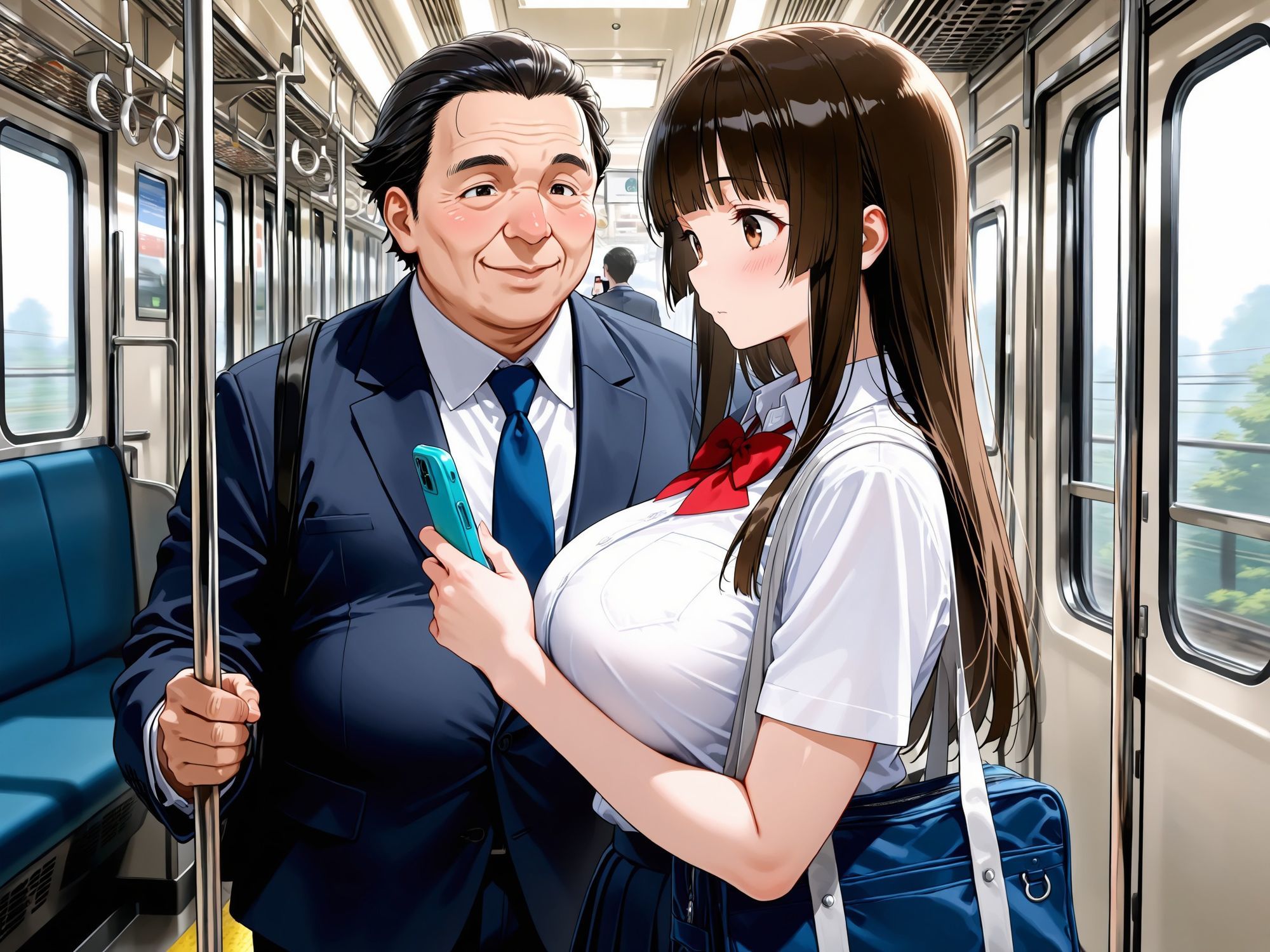 サンプル-女子校生  電車痴〇   中出し快楽落ち - サンプル画像