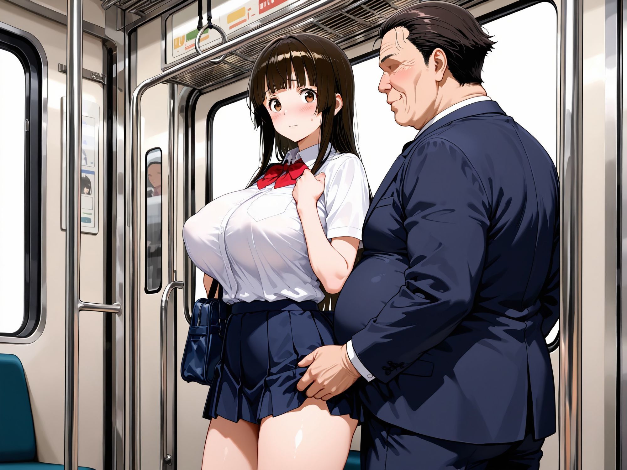 サンプル-女子校生  電車痴〇   中出し快楽落ち - サンプル画像