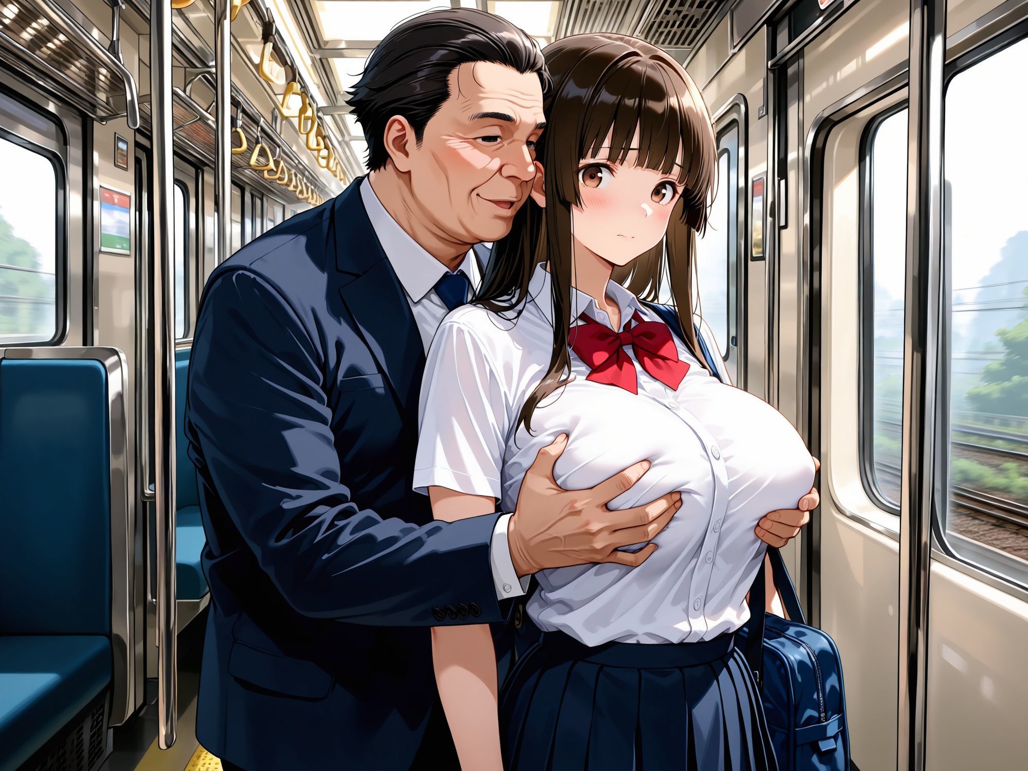 サンプル-女子校生  電車痴〇   中出し快楽落ち - サンプル画像