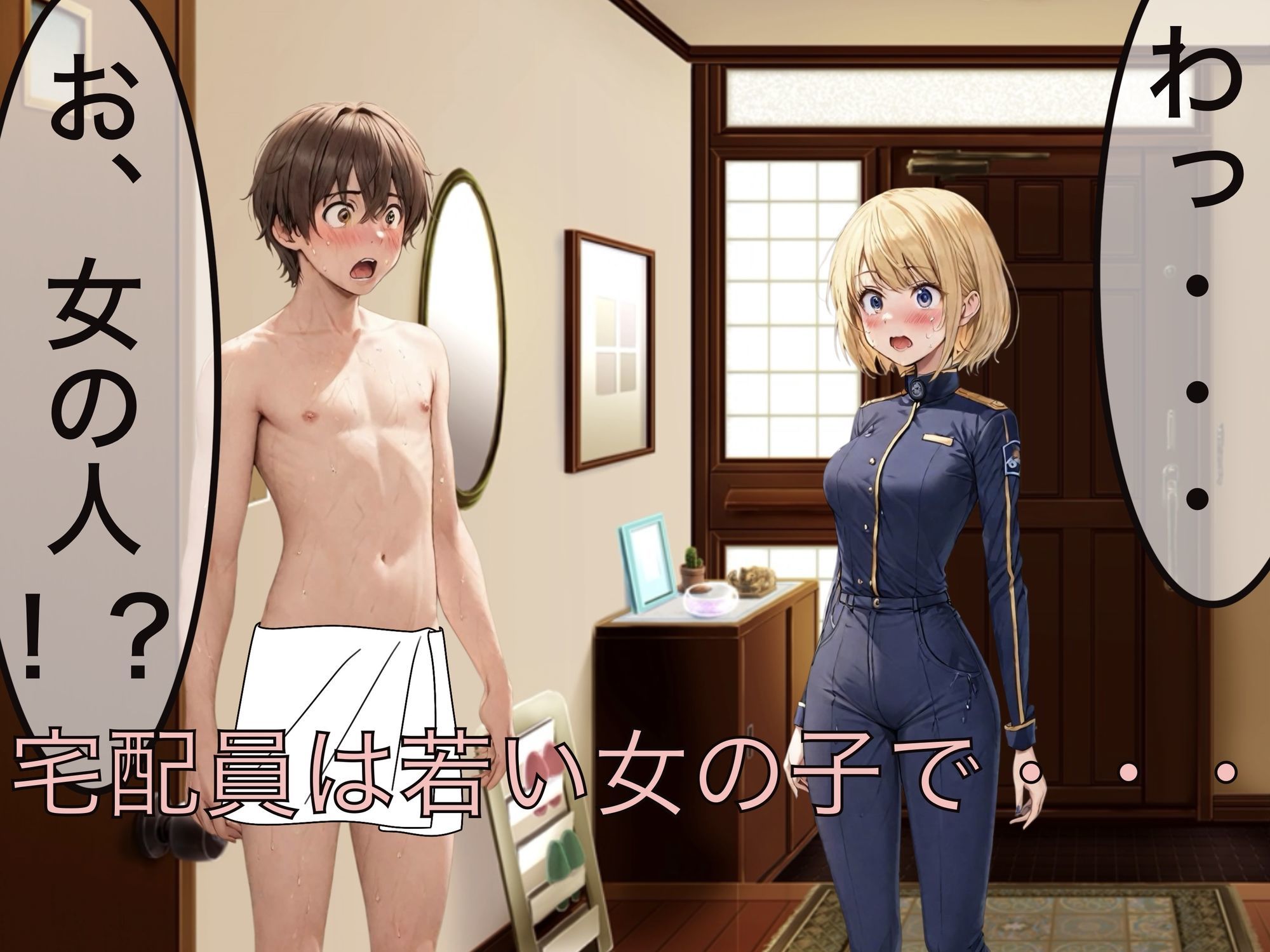 宅配員が女の子だった！？_3