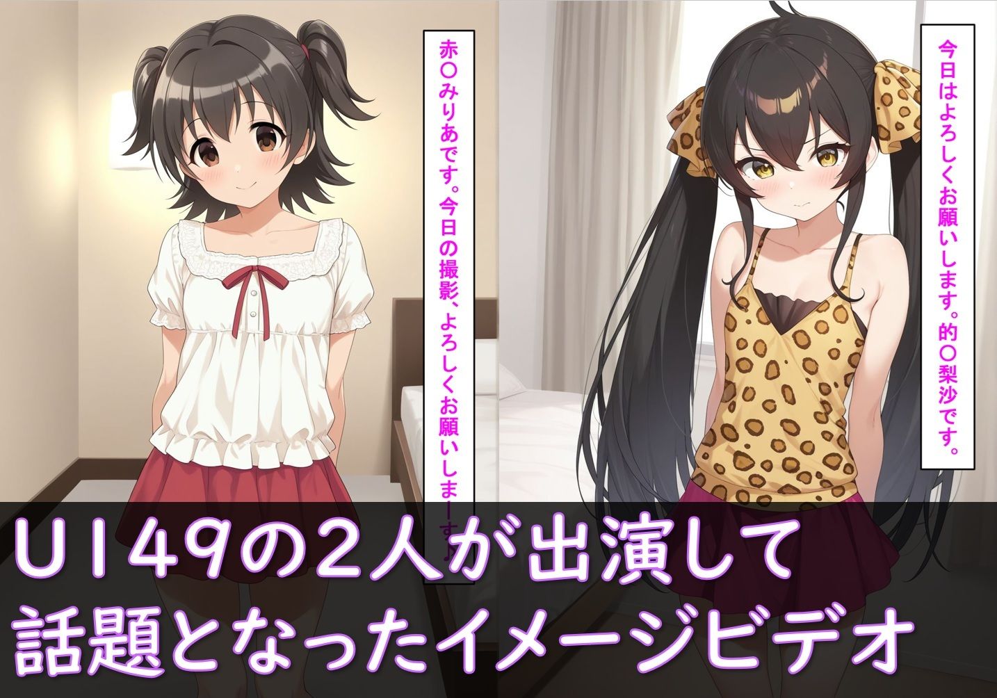 U149アイドル赤〇みりあ＆的〇梨沙_処女喪失映像がAVとして流出する話2
