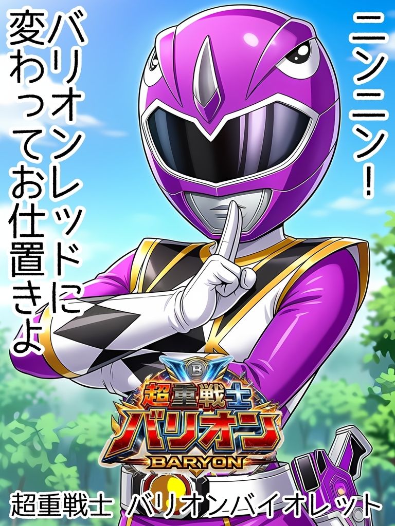超重戦士バリオン  第二話  僕の相棒と妹と先生達戦闘員と怪人に改造堕  バリオンバイオレットと妹達が触手中出し受精托卵妊娠妊婦臨月ボテ腹アヘ顔戦闘員改造怪人破水出産 画像2