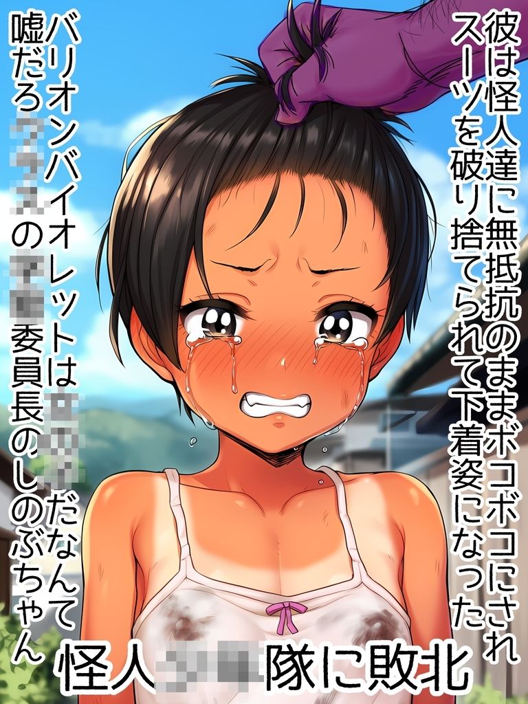 超重戦士バリオン  第二話  僕の相棒と妹と先生達戦闘員と怪人に改造堕  バリオンバイオレットと妹達が触手中出し受精托卵妊娠妊婦臨月ボテ腹アヘ顔戦闘員改造怪人破水出産 画像7