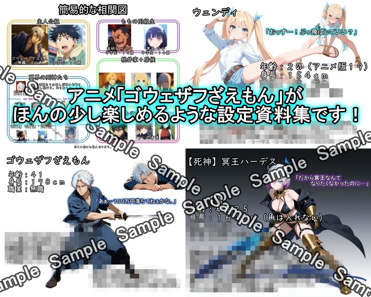 ［ゴウェザフざえもん＋R］1.25倍アニメが楽しめる！？設定資料集。 画像1