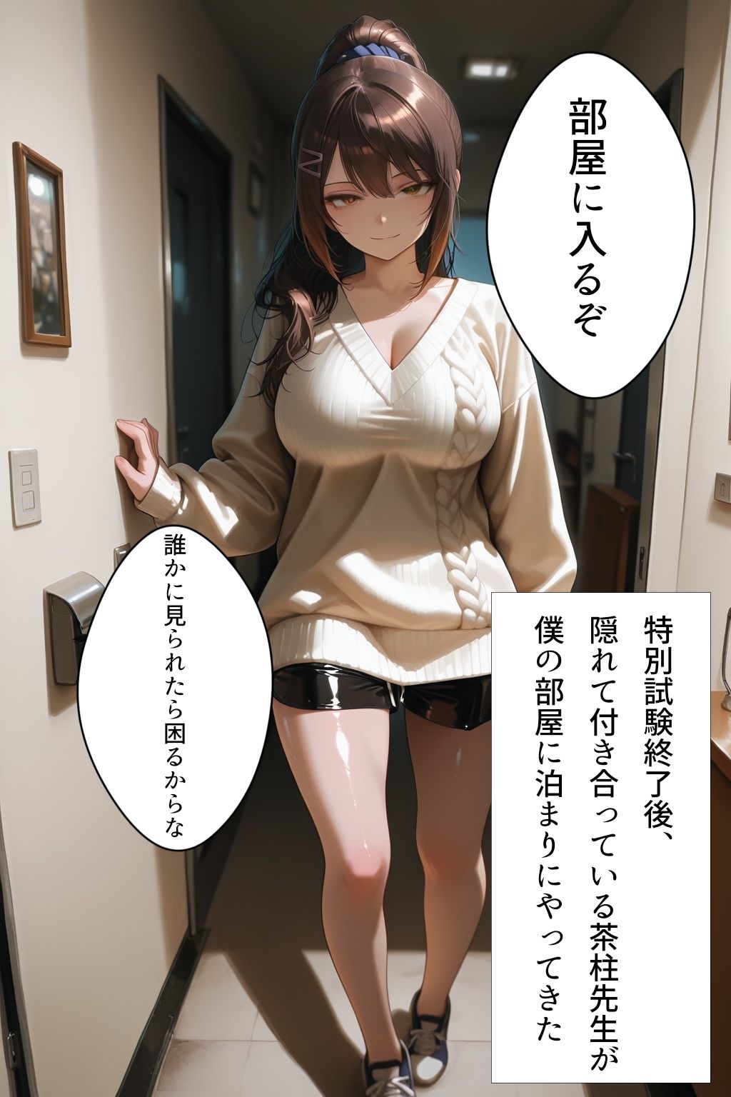 いつもはクールな担任の茶柱先生が僕の部屋で朝までイキまくってるなんて信じられないだろ？ サンプル1