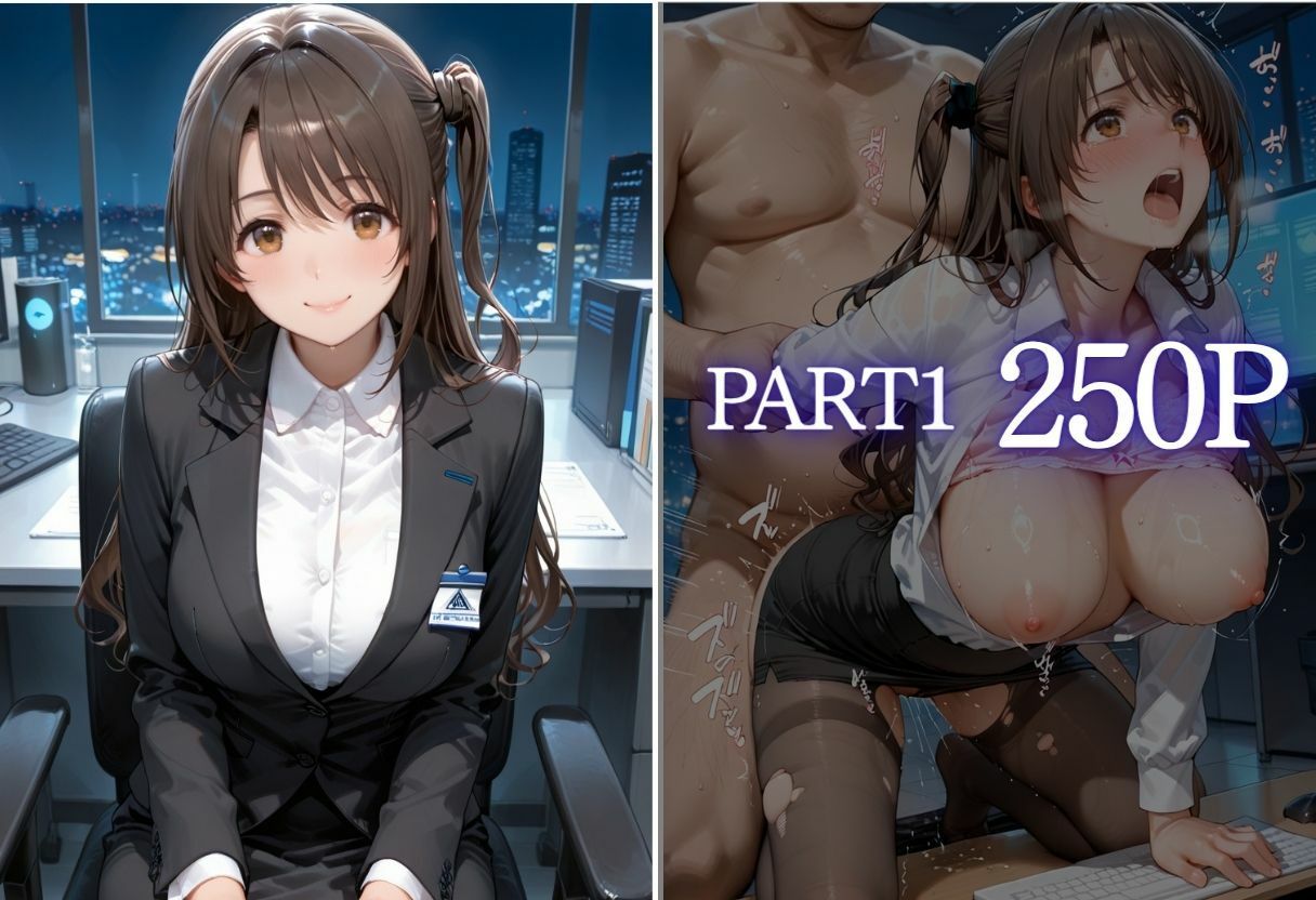 サンプル-深夜残業OL 〜我慢の限界を迎えた同僚にオフィスで犯●れ、事後即2回戦中出しされるまでVol.9 - サンプル画像