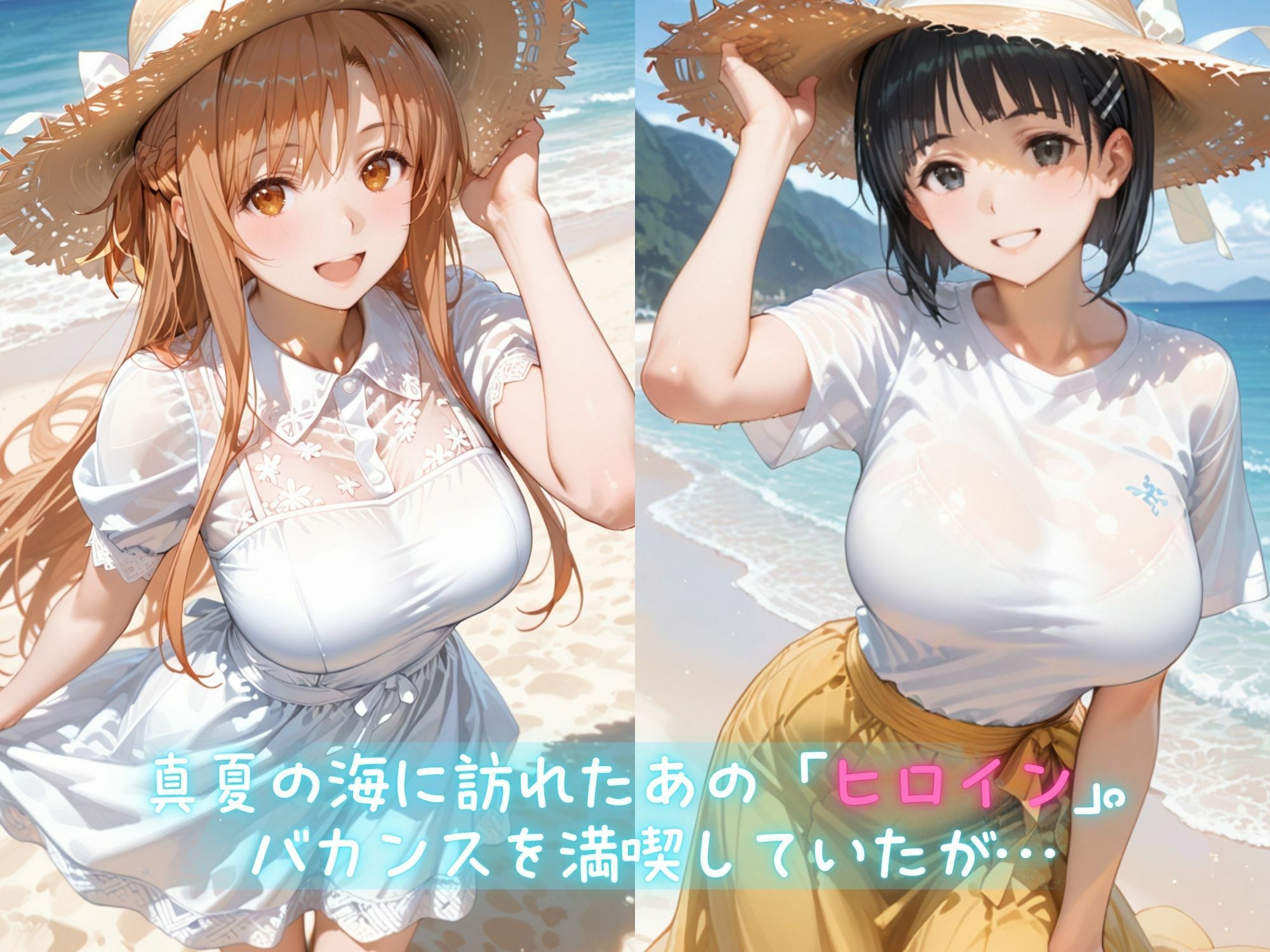 メス堕ちヒロイン  〜 あ●な＆す●は 夏の海編 〜 サンプル1