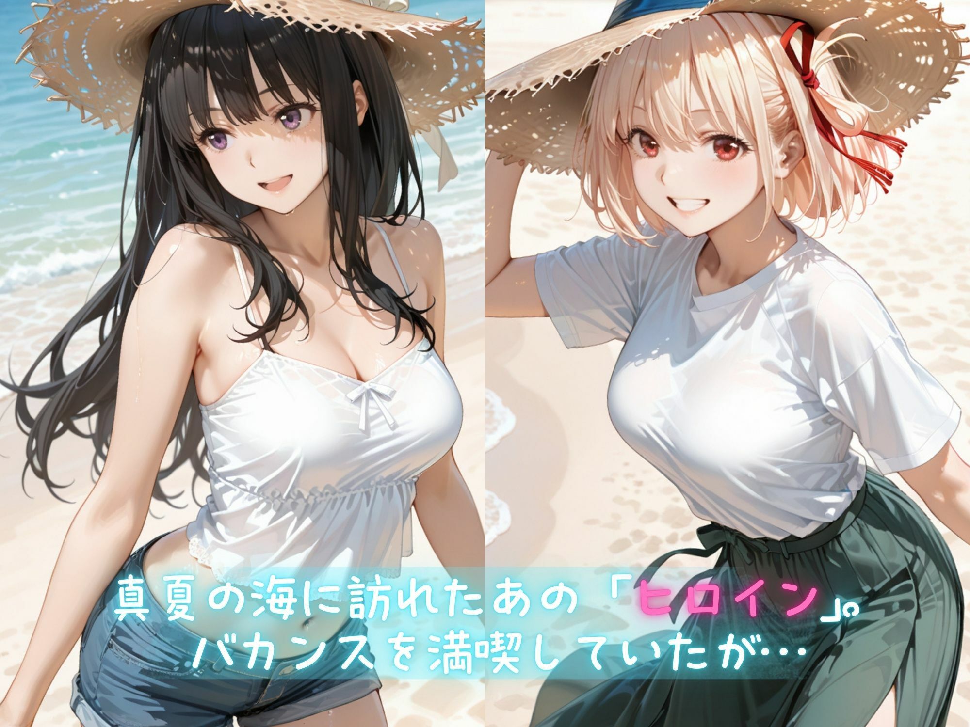メス堕ちヒロイン  〜 た●な＆ち●と 夏の海編 〜 サンプル1