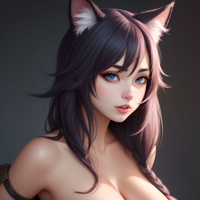 猫耳のセミリアル美女（セリフなし  AIセミリアル画像集） 画像4