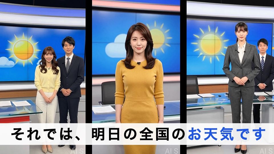 【約70分】『強●脱衣』女子アナ脱衣 ニュース番組の裏で自らすべてを曝け出す-AIで描く究極の美女達- 画像1