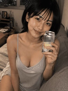 【AIグラビア】「ダメだよ？」と言いながら視線で誘う…ベッドの上の無防備なひなちゃん 60P サンプル3