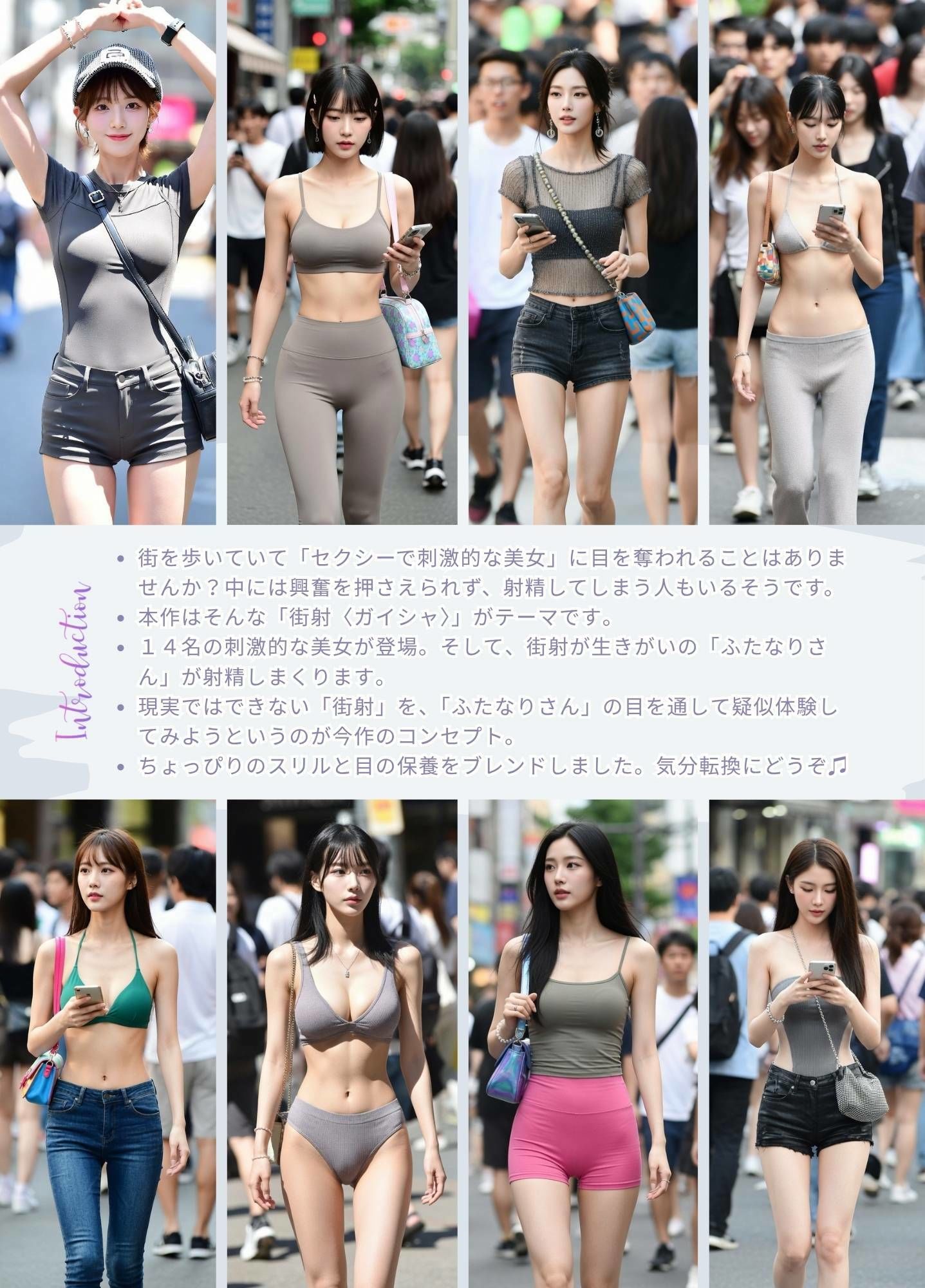 街射で尻射。 街で偶然見かけた美女に欲情、 その場で射精。 サンプル2