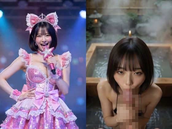 【AIのAV動画】人気アイドル2人の流出映像！高級ホテル密会＆貸切露天風呂ビキニでハメ撮り生中出し＜実写級AI次世代映像＞ 画像5