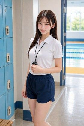 AIモデルまなみ vol.2 朝のプールサイドで会いましょう サンプル2