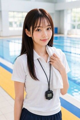 AIモデルまなみ vol.2 朝のプールサイドで会いましょう サンプル6