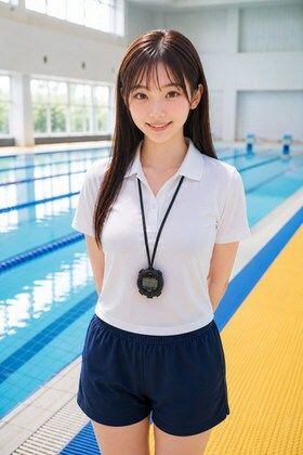 AIモデルまなみ vol.2 朝のプールサイドで会いましょう サンプル9