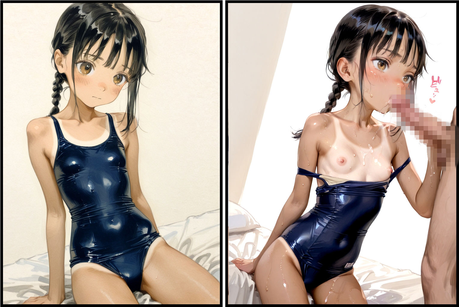 ぶるまtoスク水no三つ編み少女達 MY_7
