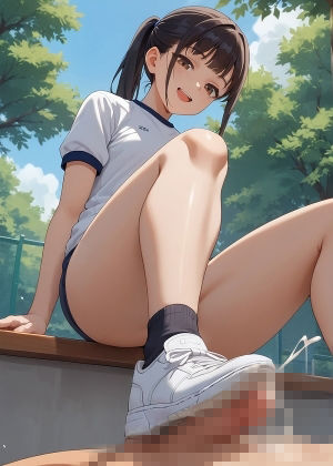 ブルマ女子に見下されながら足蹴にされたい？ 画像3