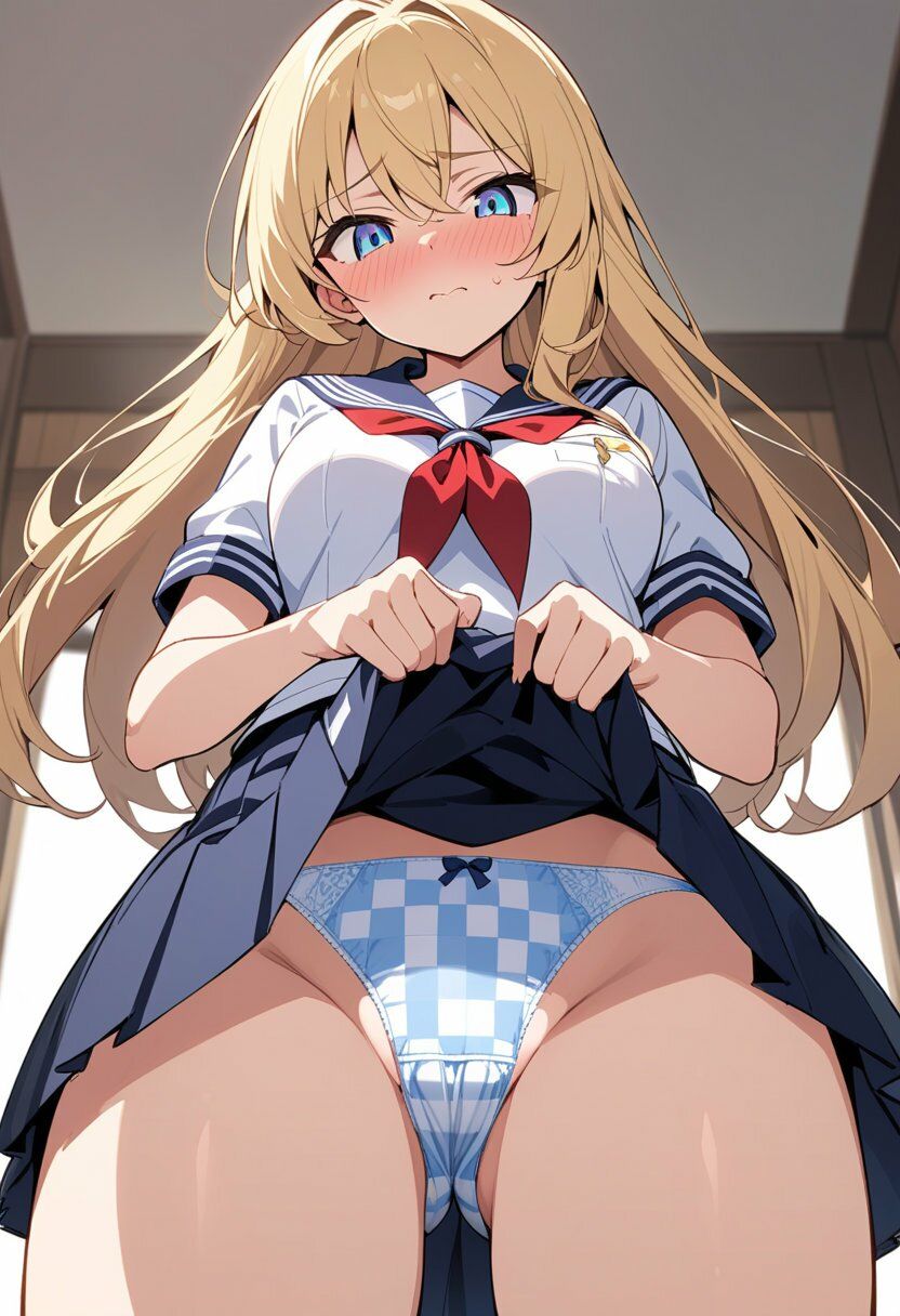 セーラー服でスカートたくし上げパンチラ200枚 サンプル10