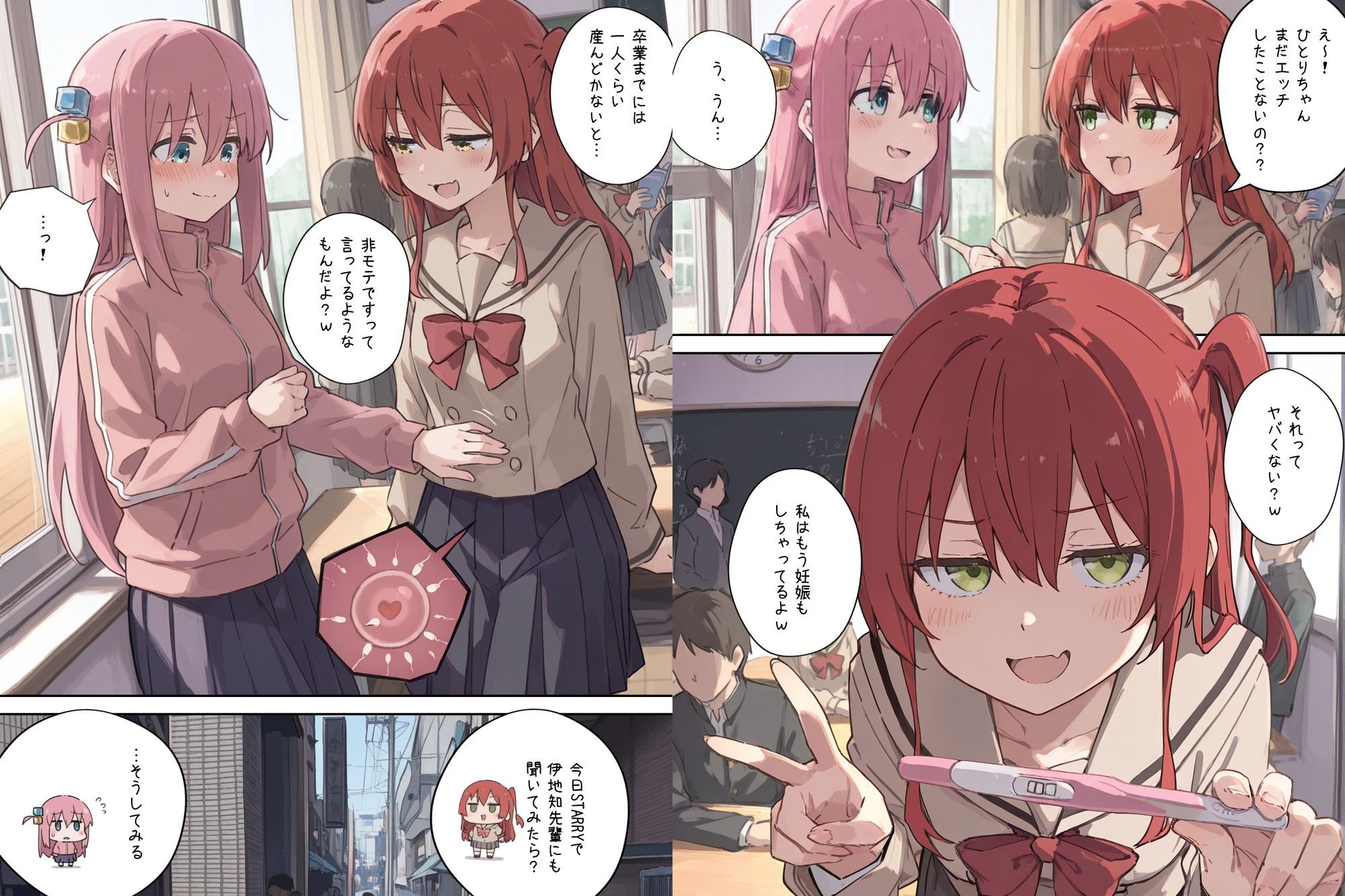 ボテ腹妊娠出産しても育児放棄する近頃のガールズバンド サンプル1