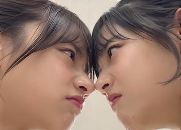 サンプル-【ド近距離】シリアスすぎる距離感でバチバチな睨み合いをするふたり。 - サンプル画像