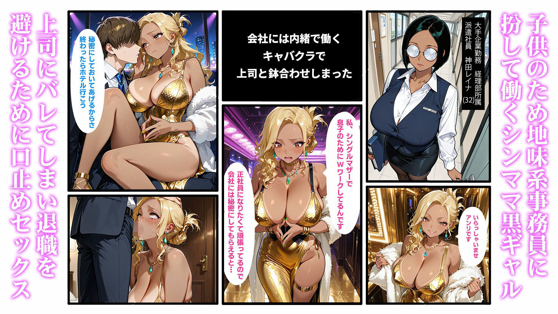 欲求不満な黒ギャルママたち メス堕ち連続絶頂 〜隣人のチ〇ポに1日中イカされ続けたママ＆上司に雌堕ち調教されたママ〜 サンプル5