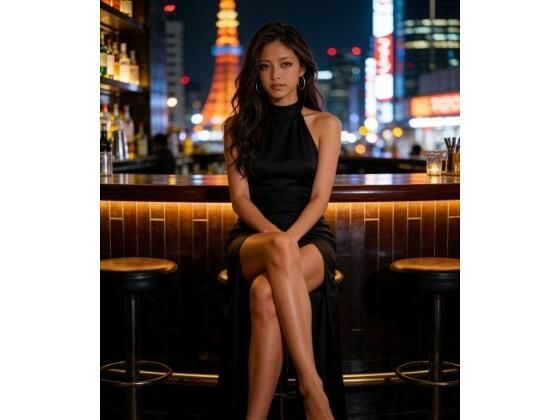 黒ドレスの彼女