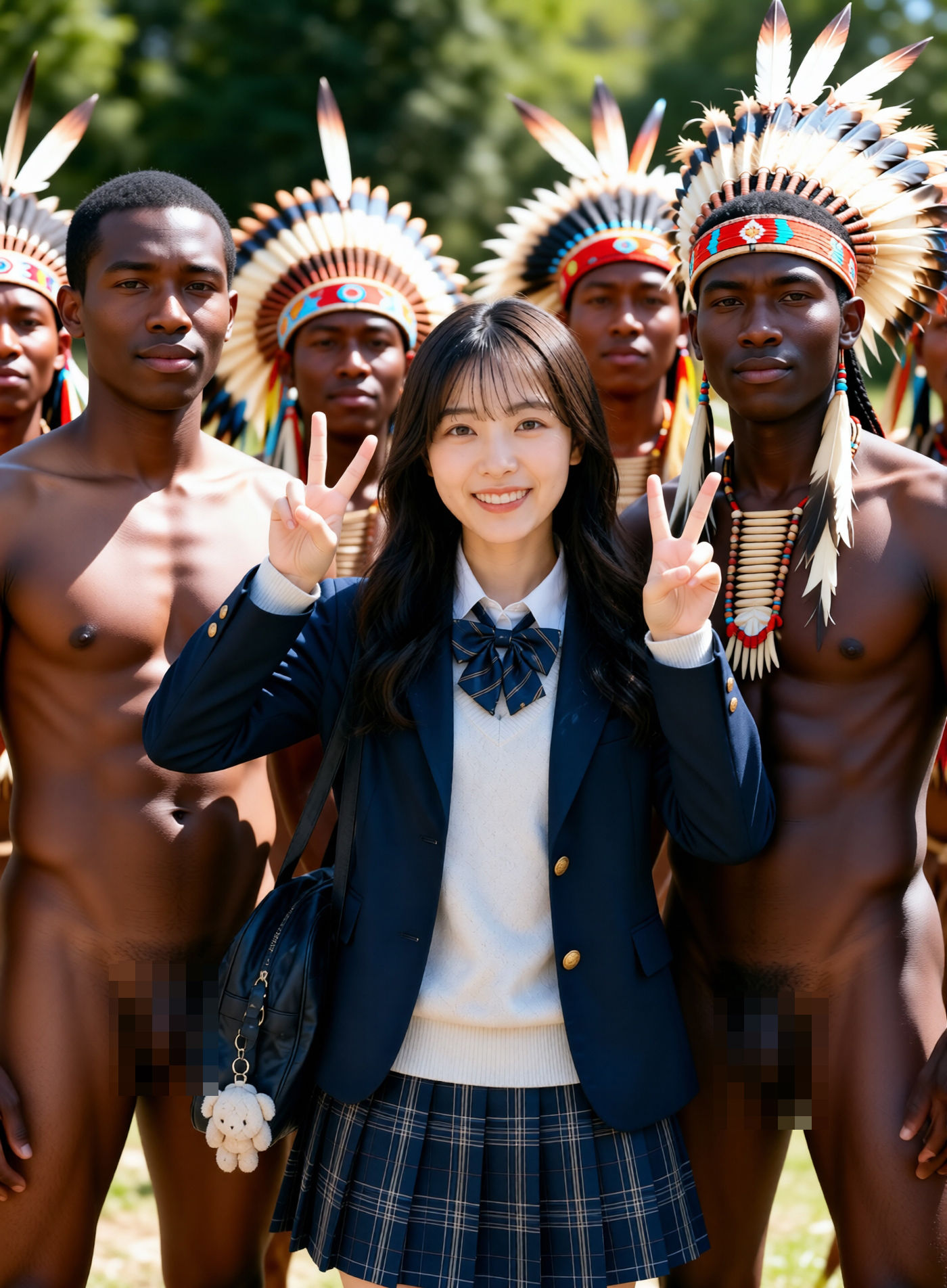 裸族村  女子〇生  修〇旅行  平成黒ギャル＆令和白ギャル サンプル3