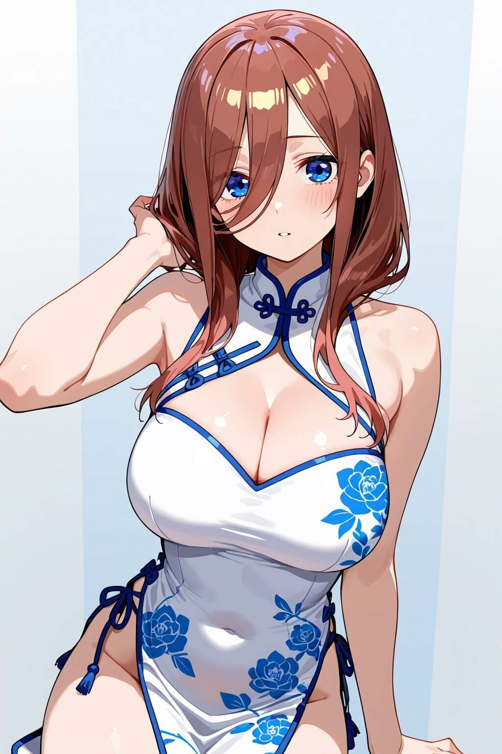 チャイナ姿の三玖が可愛すぎたので押し倒して朝までエッチしました 画像1