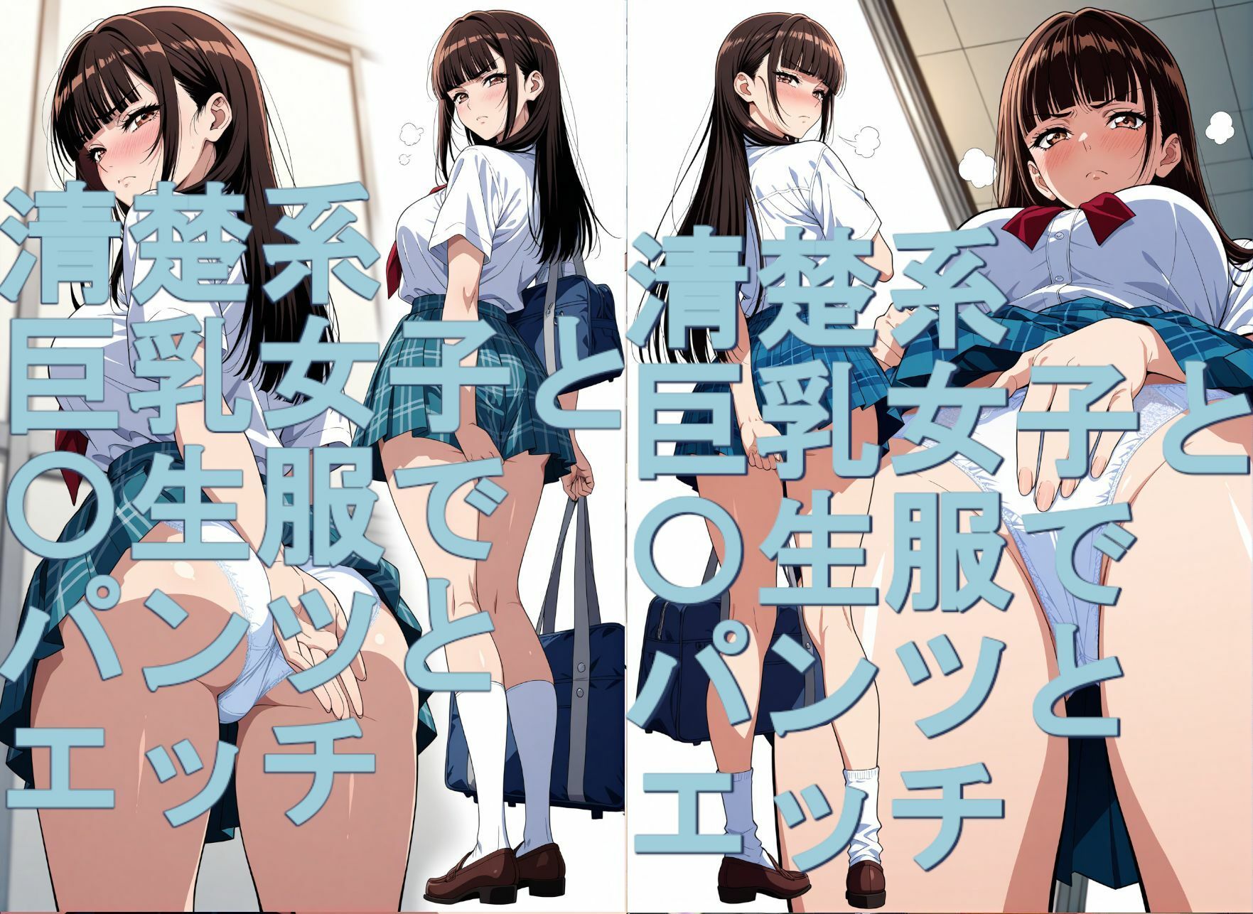 清楚系巨乳J〇と〇生服でパンツとエッチ 画像10