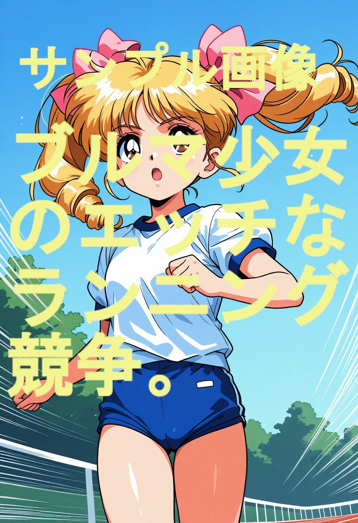 ブルマ少女のエッチなランニング競争。マンチラ×くぱぁ×フェラ。3