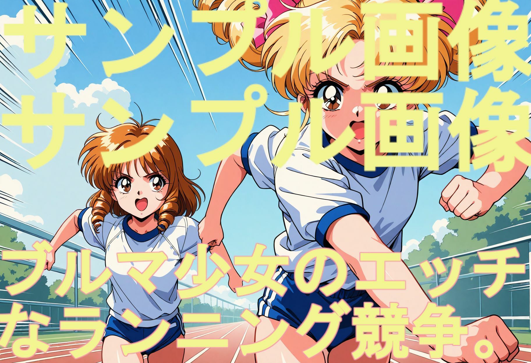 ブルマ少女のエッチなランニング競争。マンチラ×くぱぁ×フェラ。4
