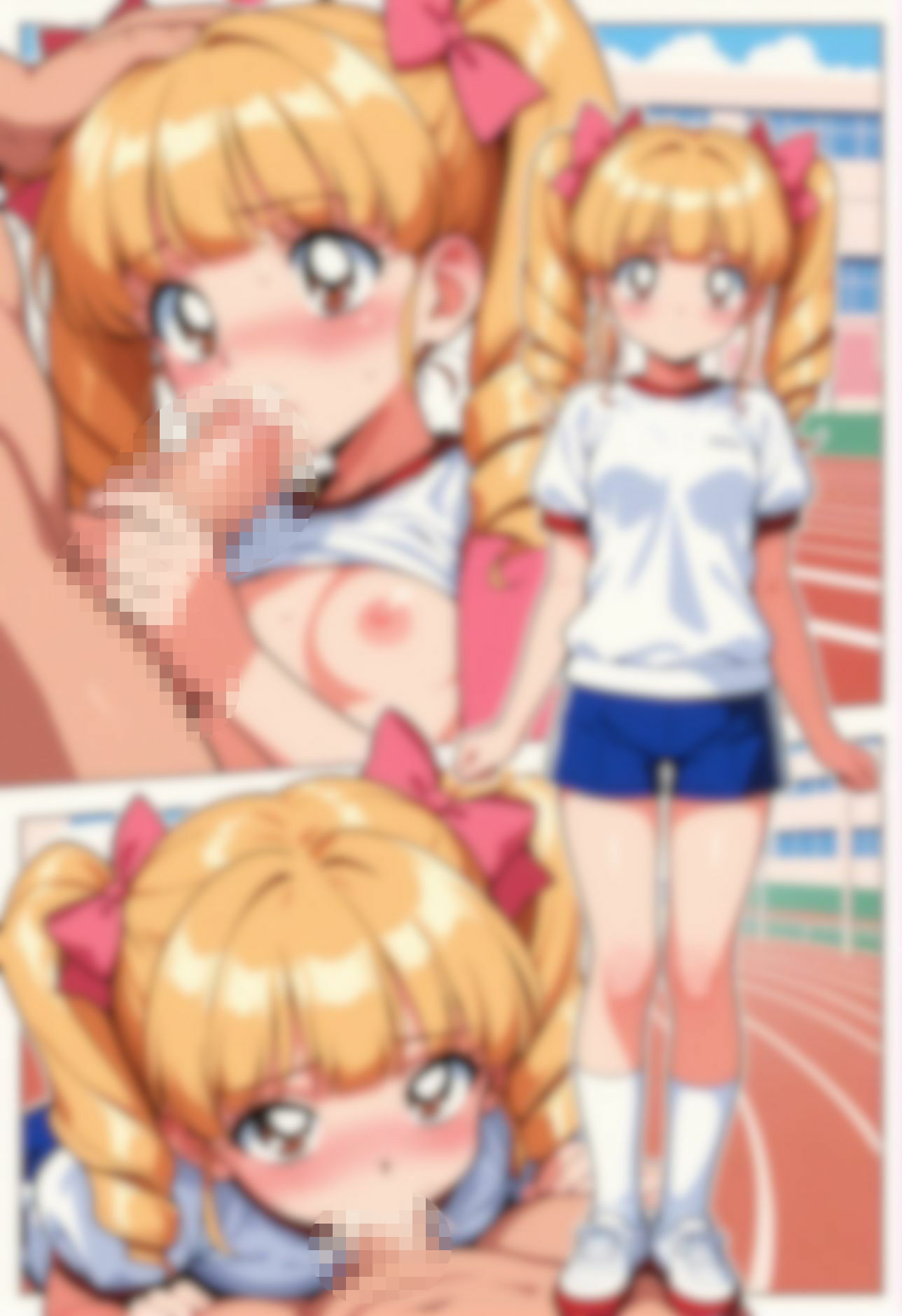 ブルマ少女のエッチなランニング競争。マンチラ×くぱぁ×フェラ。8