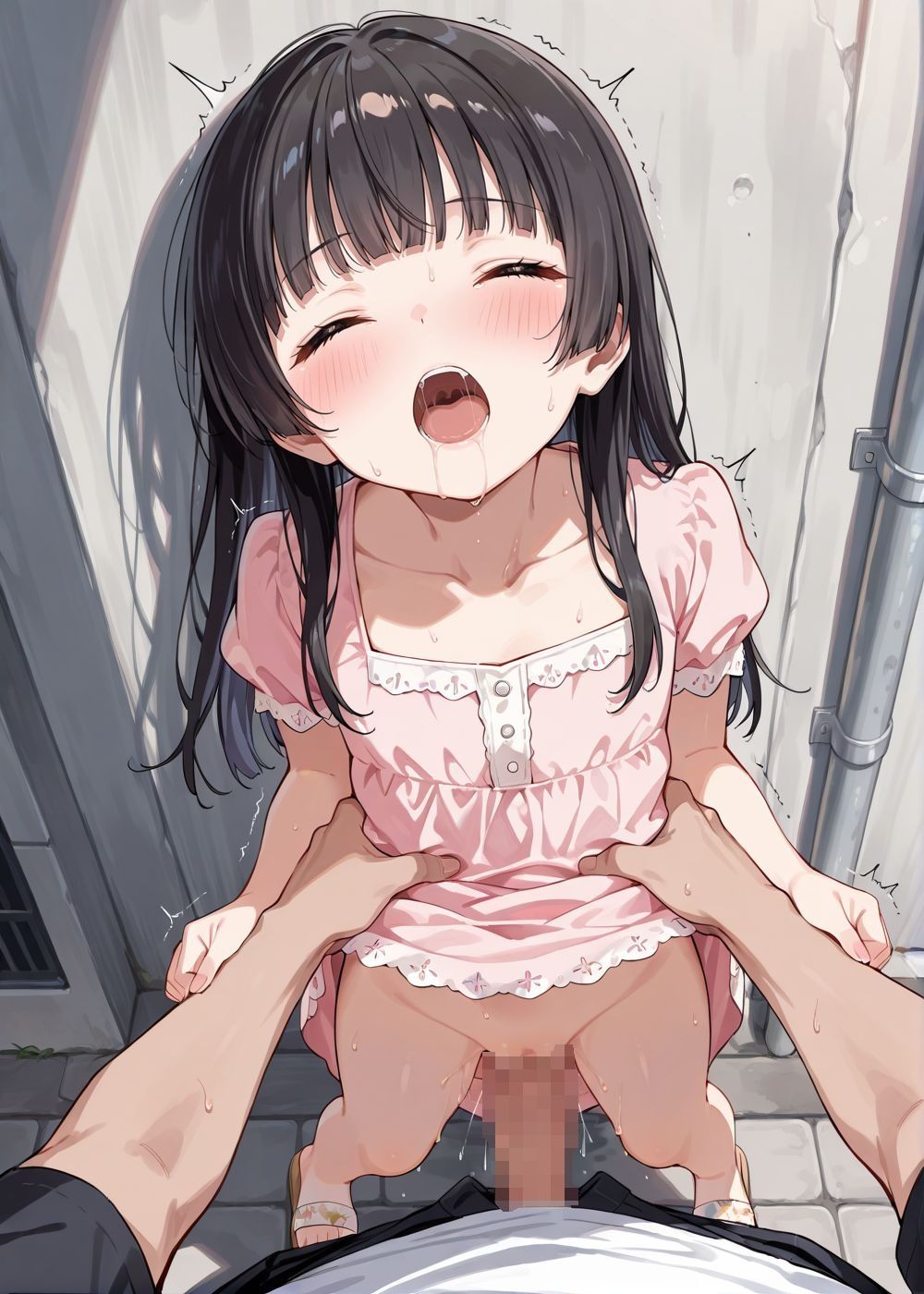 「や、優しくして…」と震える声で懇願するみはるちゃんが経験豊富なおじさんのテクに翻弄され優雅な黒髪を振り乱して激しく腰を振ってしまう開発調教