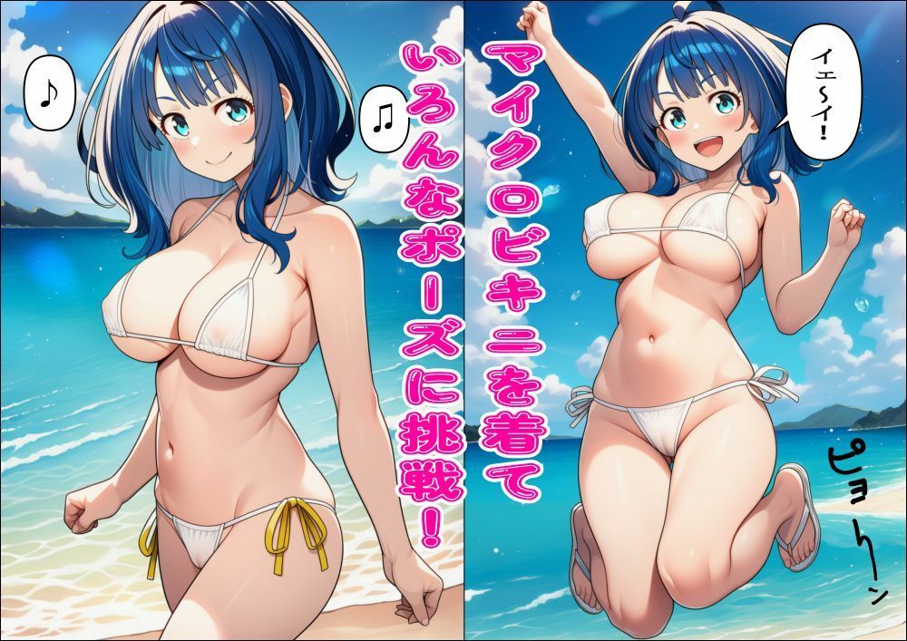 海に行ったよ〜  スケスケ水着と秘密のコスチューム見てくださいね！ 八〇見杏菜 サンプル2