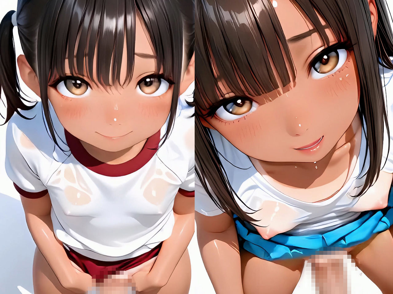 【アニメ】うさみみ日焼け娘と立ったままHしたい！〜対面立位〜【60fps】 サンプル2