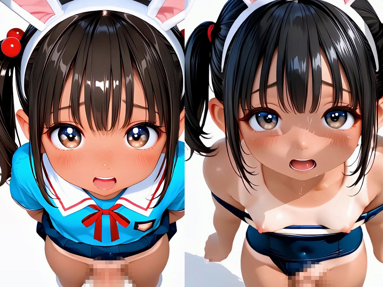 【アニメ】うさみみ日焼け娘と立ったままHしたい！〜対面立位〜【60fps】 サンプル5