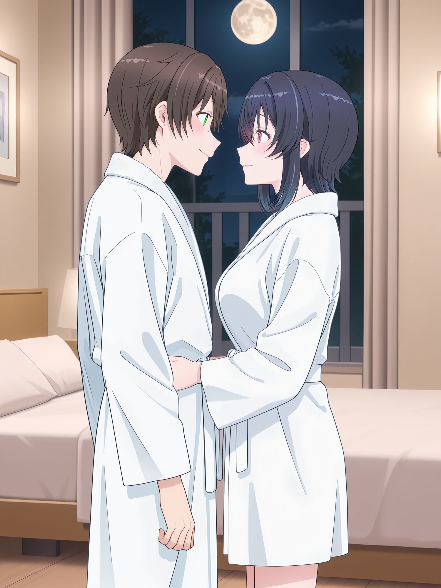 中出しイチャラブセックスした話 朝〇海×前〇真樹 イラスト集 【クラスで〇番目に可愛い女の子と友だちになった】 画像1