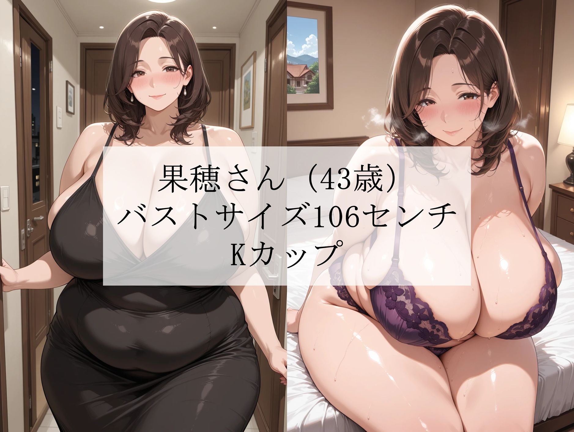 サンプル-隣の部屋の豊満人妻に濃厚な熟女テクで何度も搾精され続けたボク＜漫画風吹き出しセリフ付CG集＞ - サンプル画像