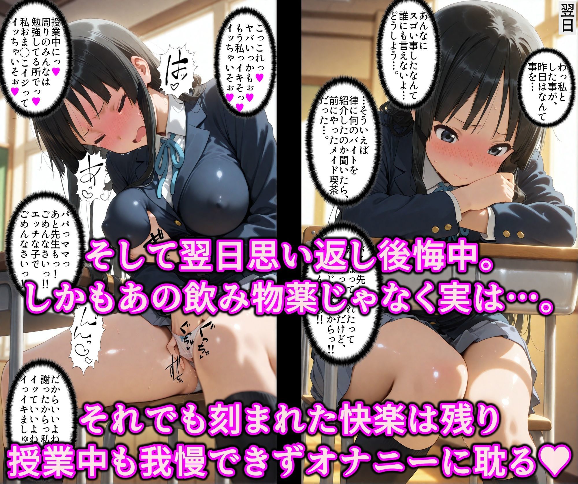 ちがっ！？エッチになったのは薬のせい！！現役黒髪けいおん部員がAVデビュー！？極太チンポでアヘ堕ちいいなり淫乱女優 サンプル8