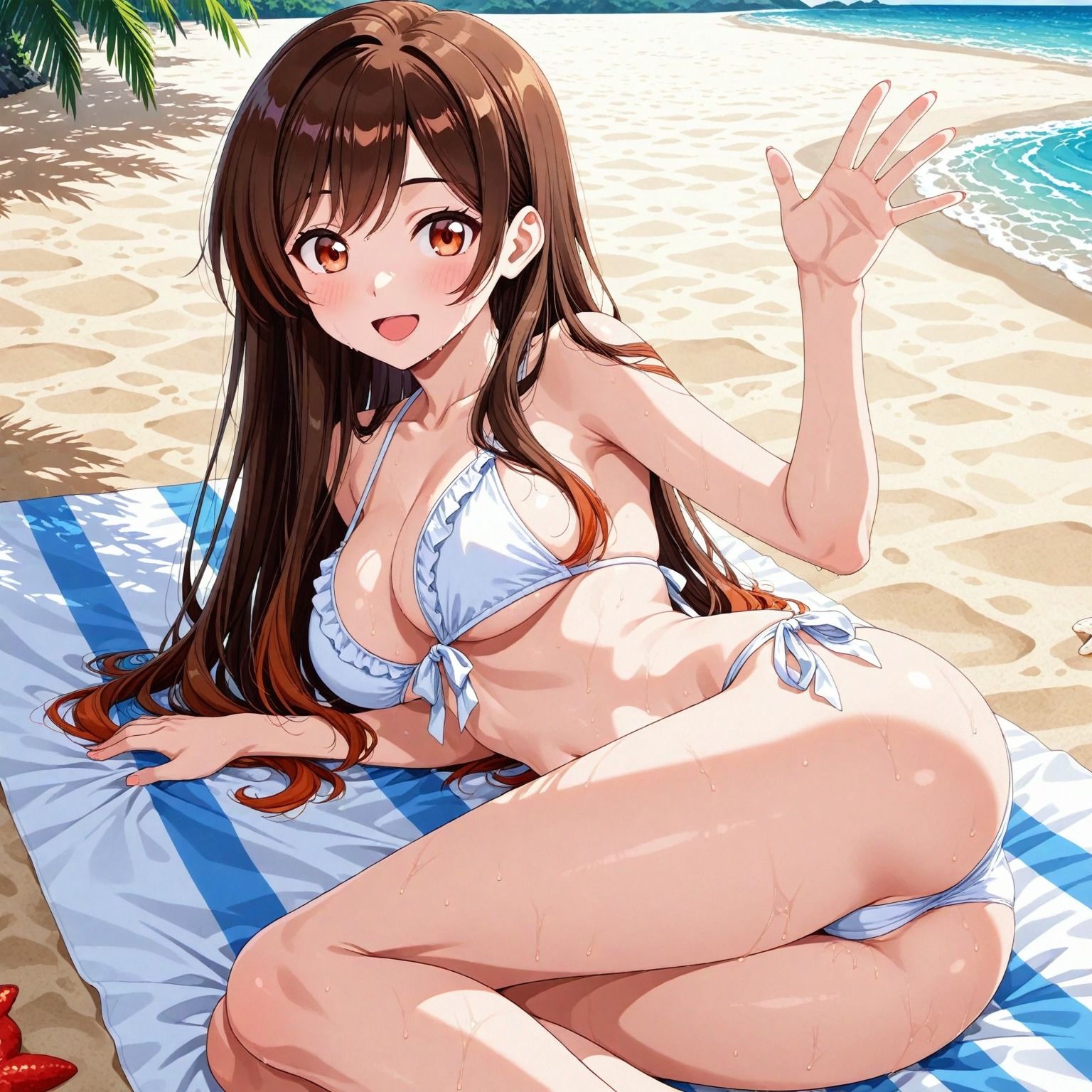 サンプル-水〇千鶴と、海でイチャイチャデート - サンプル画像