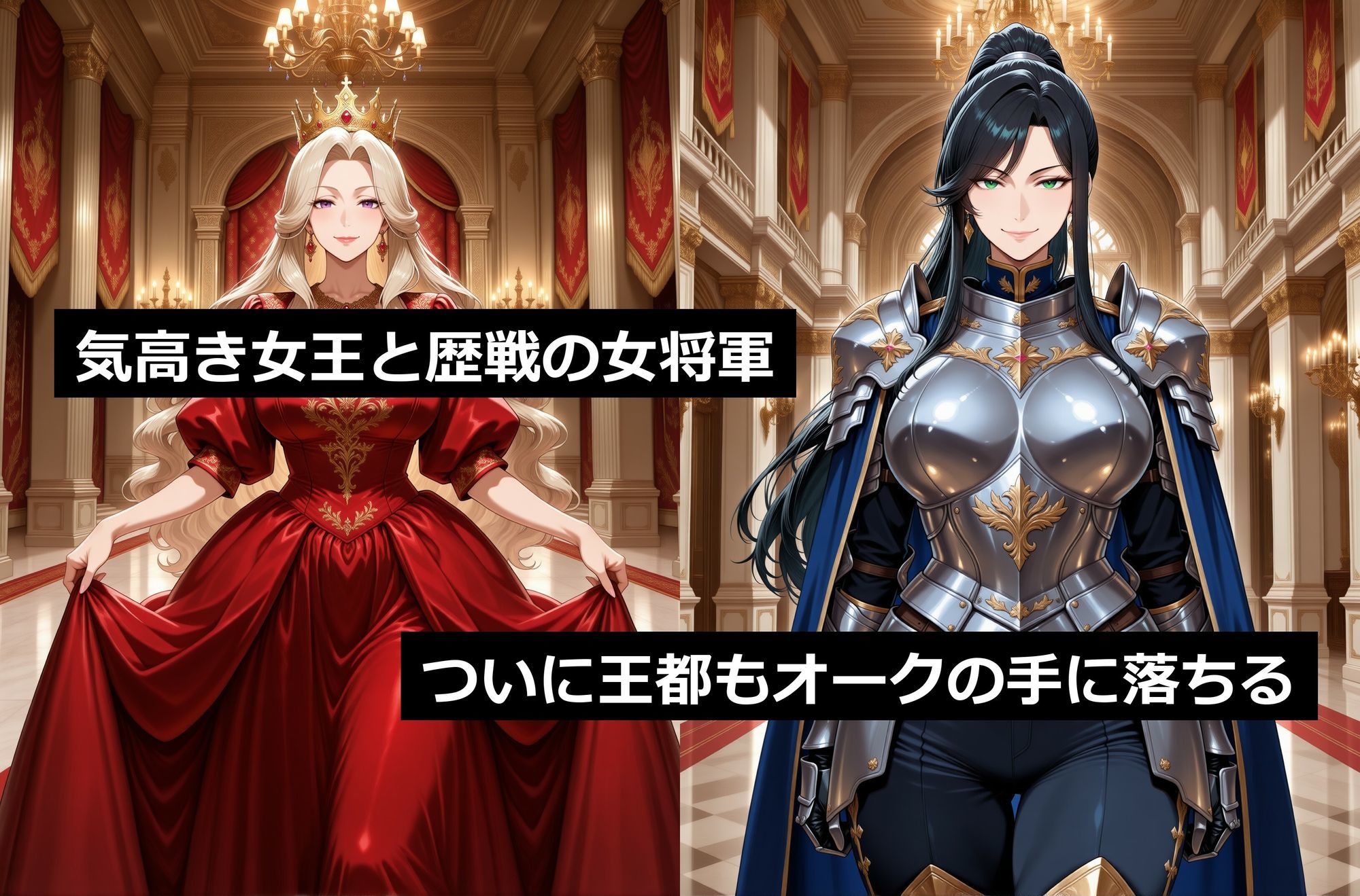 オークに敗北した国5〜女王・女将軍編〜 画像1