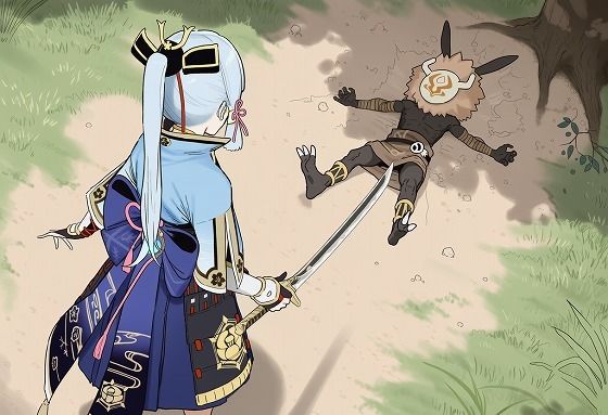 ヒルチャールと神里綾華が仲良くなる話