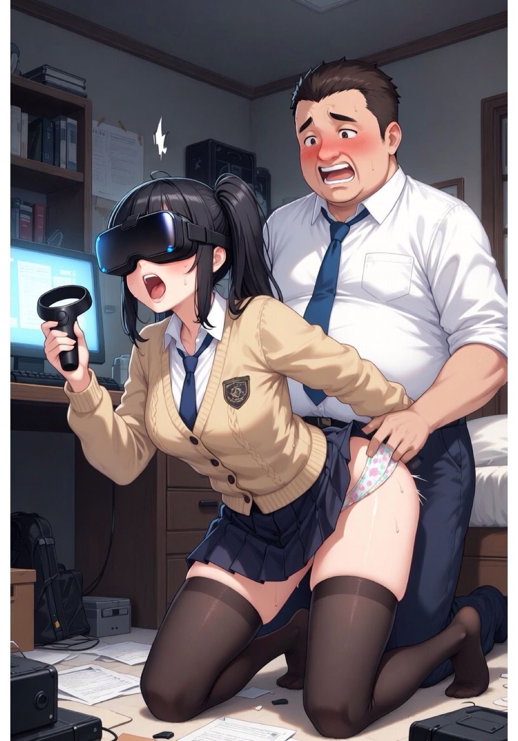 VRゴーグルで遊ぶ少女達 サンプル画像 5