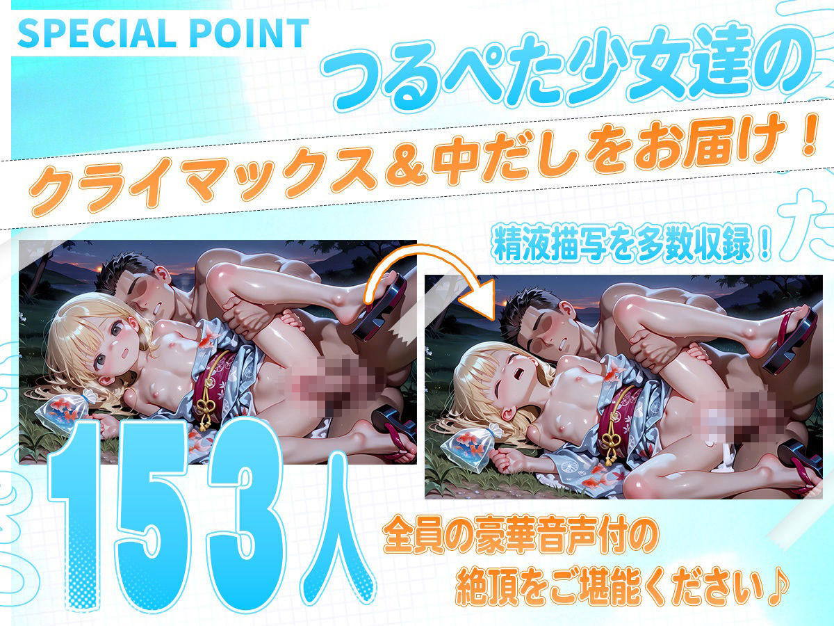 【4K神画質】つるぺたJ〇153人と浴衣＆水着で汗だくセックスする淫乱の夏！【146分】_4