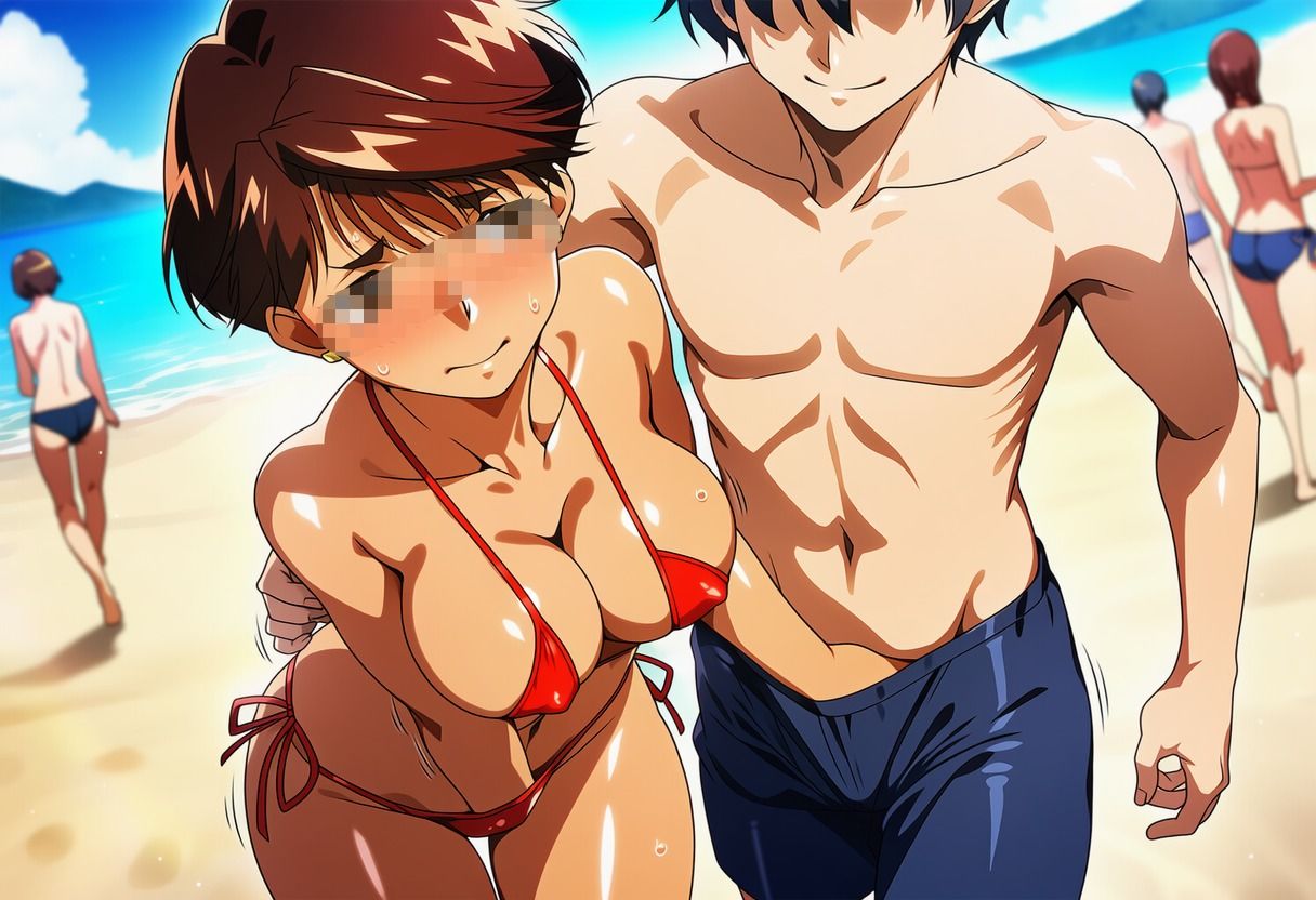 真夏のビーチで遊ぼう（遠野み〇き編） サンプル2