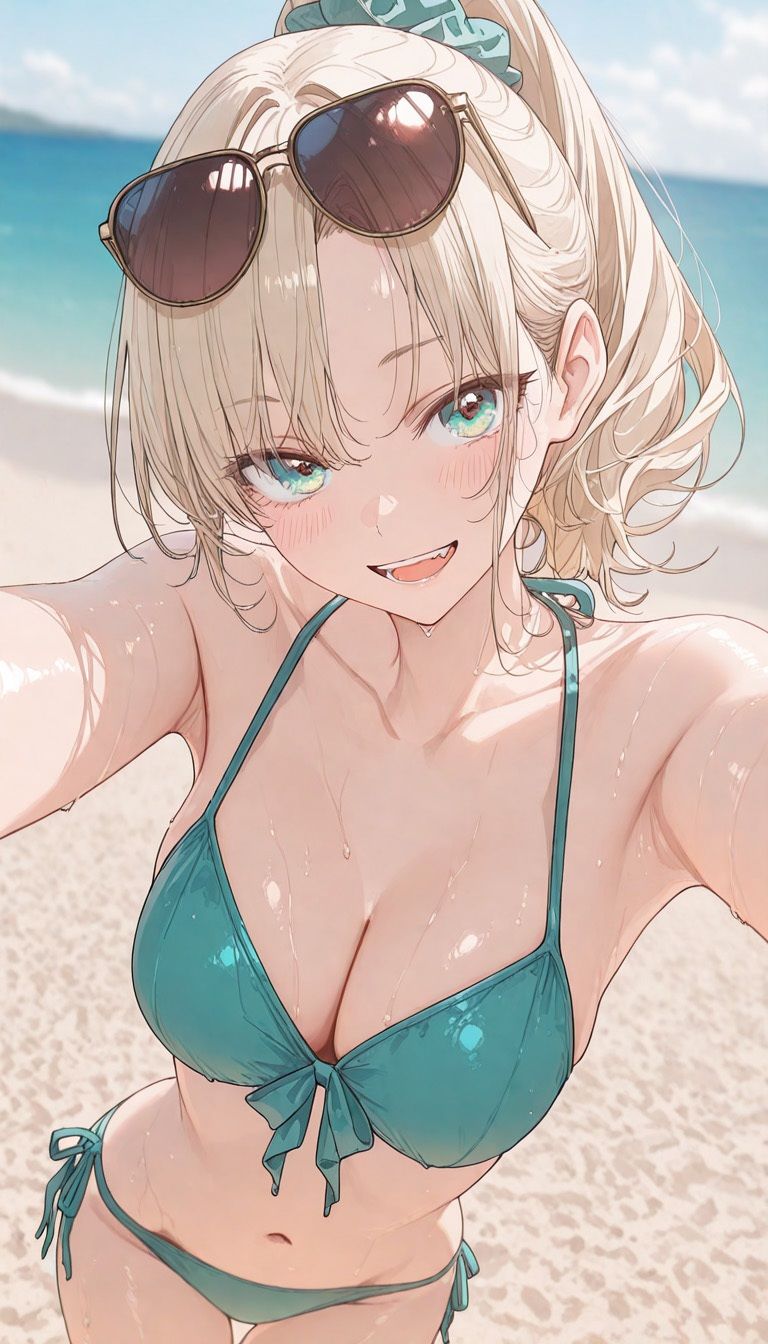 ビキニ美女と浜辺H(500枚) 画像1