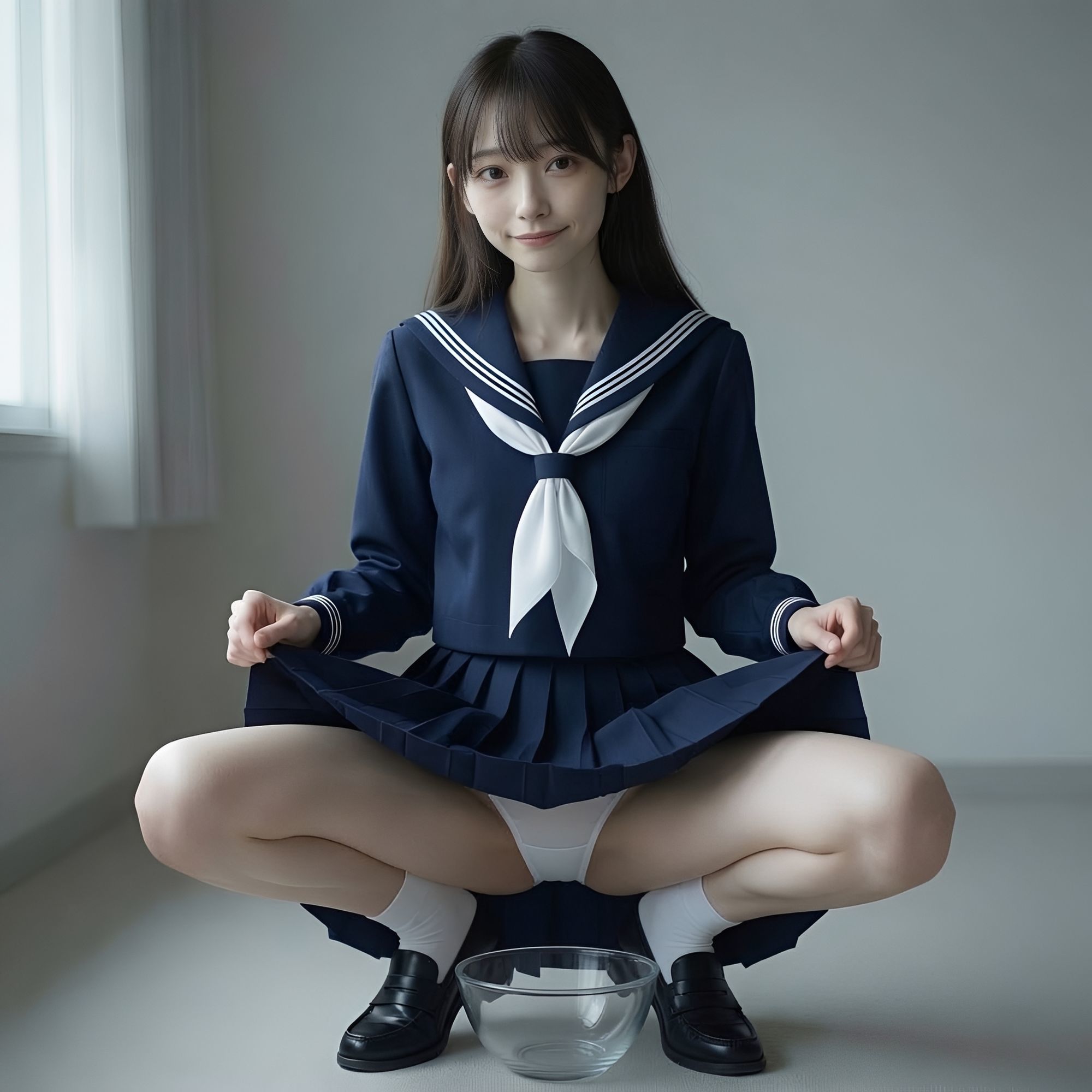 セーラー服  パンティ見せ 淫語と聖水を添えて 画像3