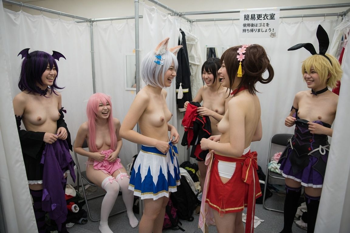 コスプレ会場の簡易更衣室の中の様子 画像1